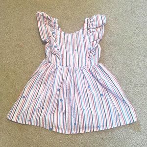 Cat & Jack Stars and Stripes dress w/bow in back! Size 5t. Great used condition!